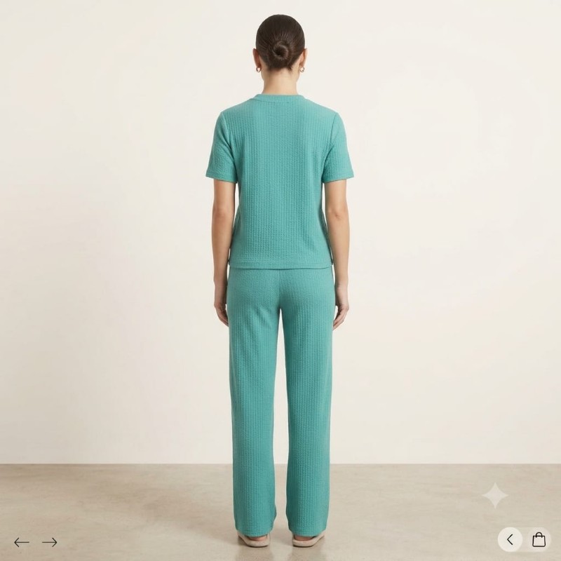 Women's Textured Waffle-Knit Loungewear Set